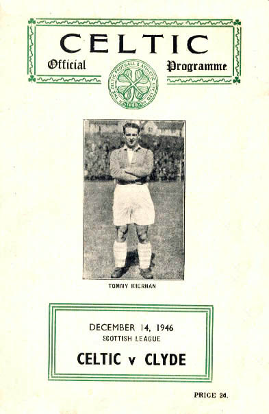 The first ever official Celtic match programme
