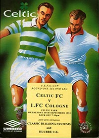 Celtic European programme 1992-93