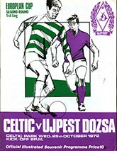 Programme design for European Cup games season 1972 - 1973