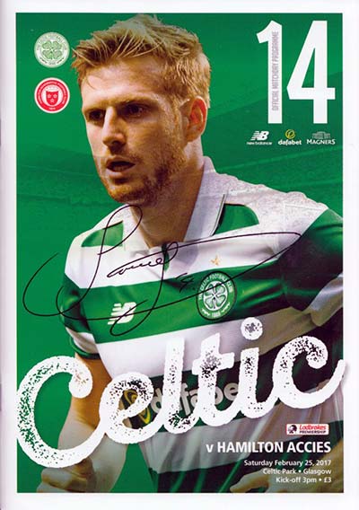 Match programme Inverness CT v Celtic FC 18/09/2016