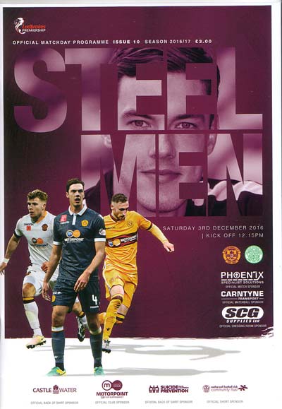 Match programme Celtic FC v Motherwell 10/08/2016