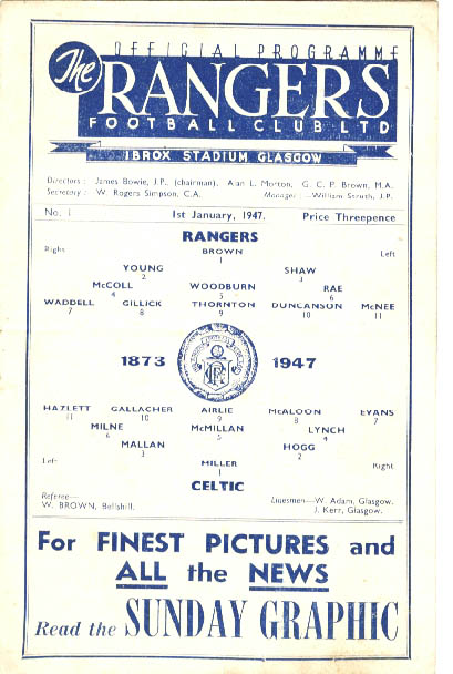 Match programme