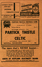Match programme Match programme