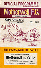 Match programme