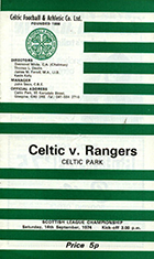 Match programme