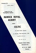 Match programme