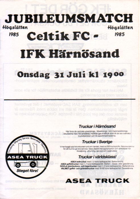 Match programme