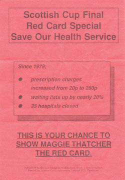 Maggie Thatcher's red card