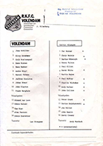 Match programme