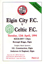 Match programme