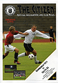 Match programme, ticket, teams